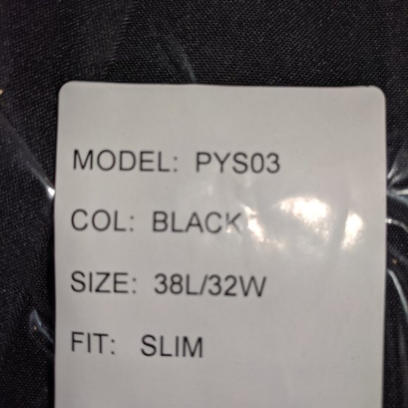 Men's Black Classic Fit Fashion Suit (2-Piece) 38L - Picture 5 of 7